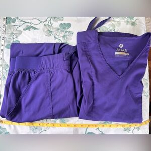 Adar Women's Purple Scrub Set